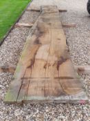 Hardwood Dry Sawn Rustic Waney Edge / Live Edge English Chestnut Slab / Table Top