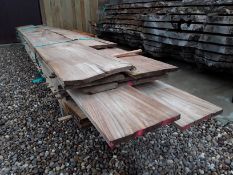 20 x Hardwood Sawn Waney Edge/ Live Edge Timber English Elm Boards / Planks