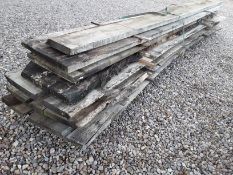 8 x Hardwood Seasoned Sawn Timber Waney Edge / Live Edge English Oak Boards / Planks