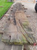 Hardwood Dry Sawn Rustic Waney Edge / Live Edge English Chestnut Slab / Table Top