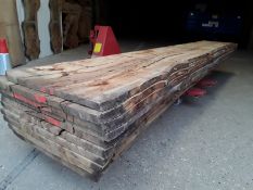 Hardwood Timber Sawn Rustic English Oak Waney Edge / Live Edge Slabs ( Full Log Of 10 Boards )