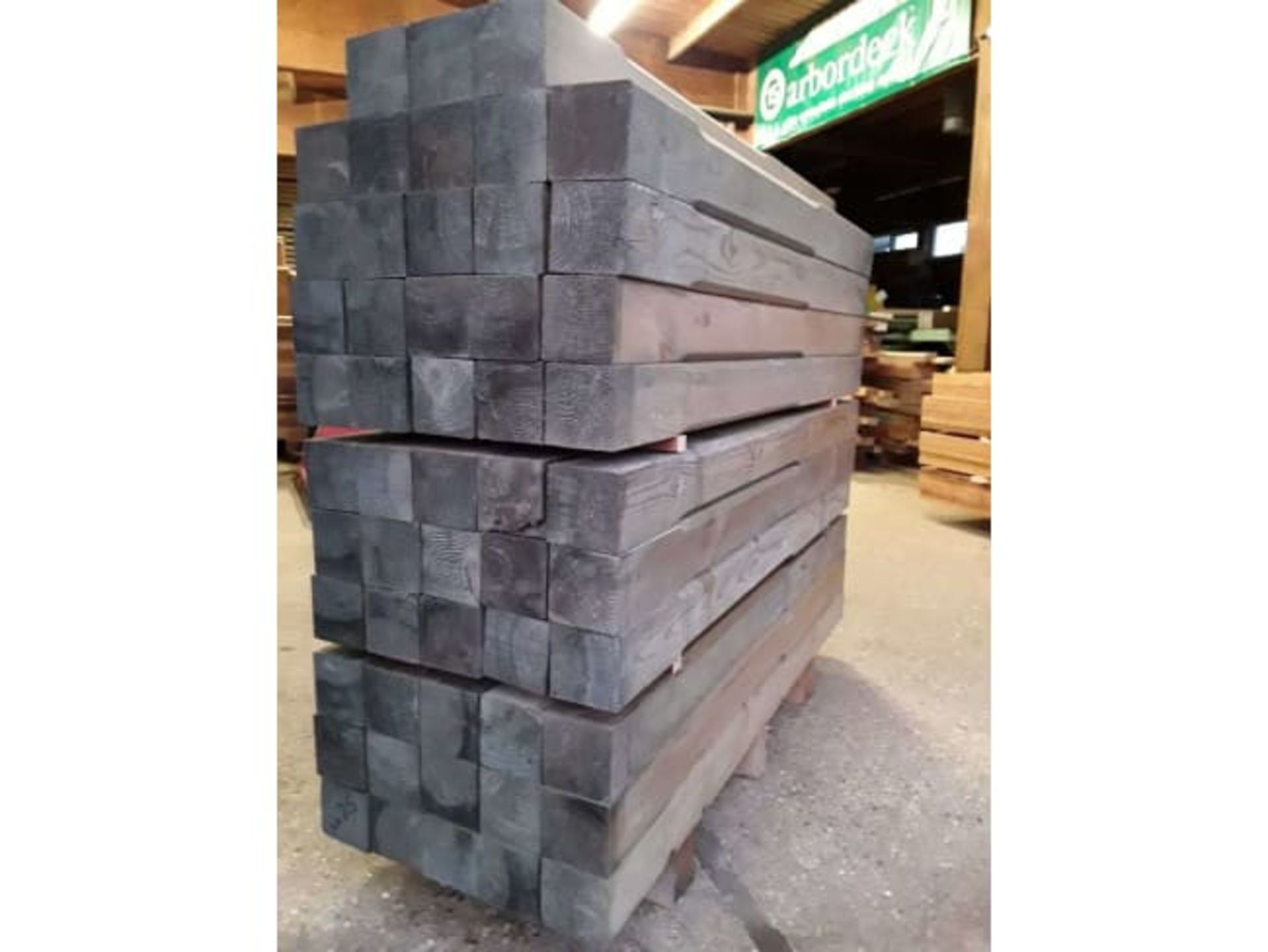 10 x Softwood Pressure Treated Tanalised ( Redwood ) Decking Newel Posts - Image 3 of 3