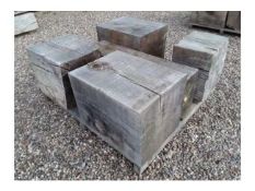5 x Job Lot Hardwood Timber Dry English Oak Block / Beam Offcuts