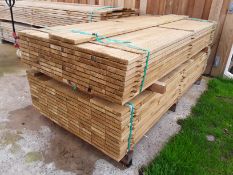 63 x Softwood Pressure Treated Tanalised Timber Decking Boards / Planks