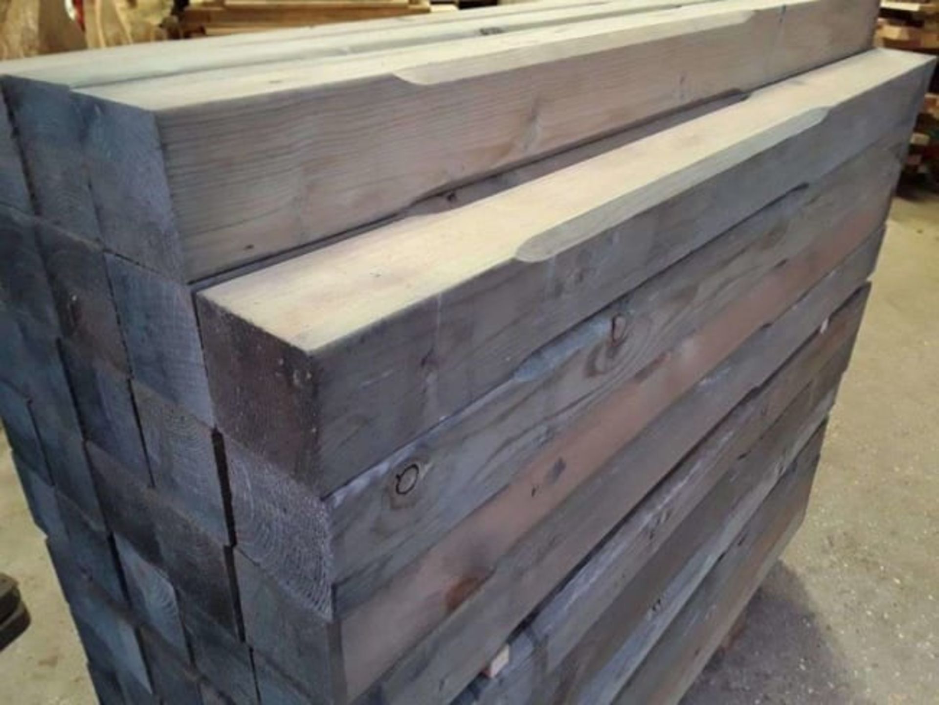 10 x Softwood Pressure Treated Tanalised ( Redwood ) Decking Newel Posts - Image 2 of 3