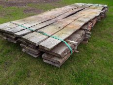 11 x Hardwood Air Dried Sawn Waney Edge / Live Edge Timber English Chestnut Boards / Planks