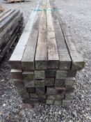 21 x Hardwood Air Dried Rustic Sawn English Oak Posts