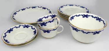 Aynsley Blue & White Ribbon 11 Pieces