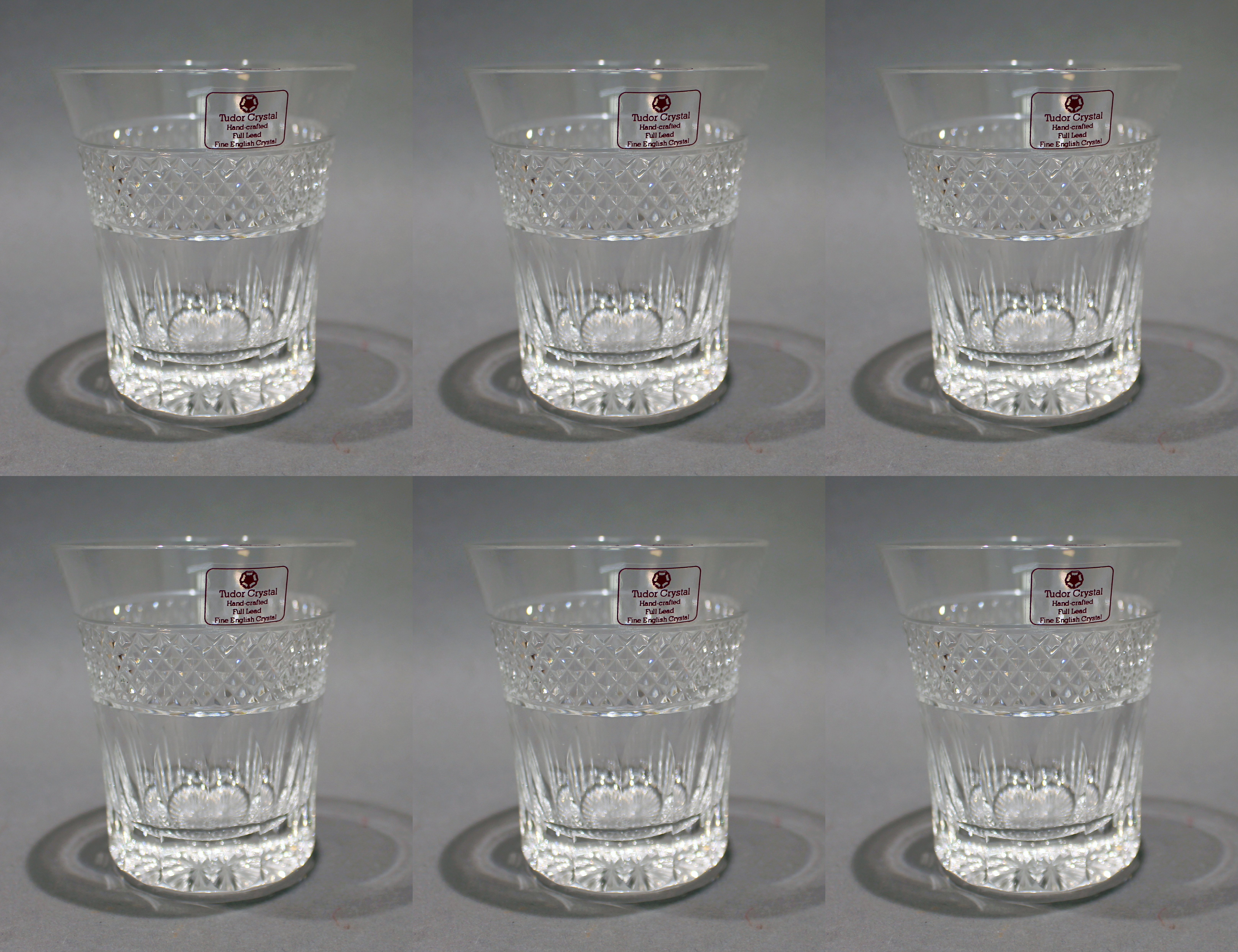 Set of 6 Tudor Crystal Tumblers