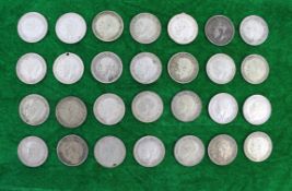Collection of Three Pence Coins 1920-44 50% Ag