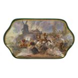 Antique Prattware English Civil War Lid