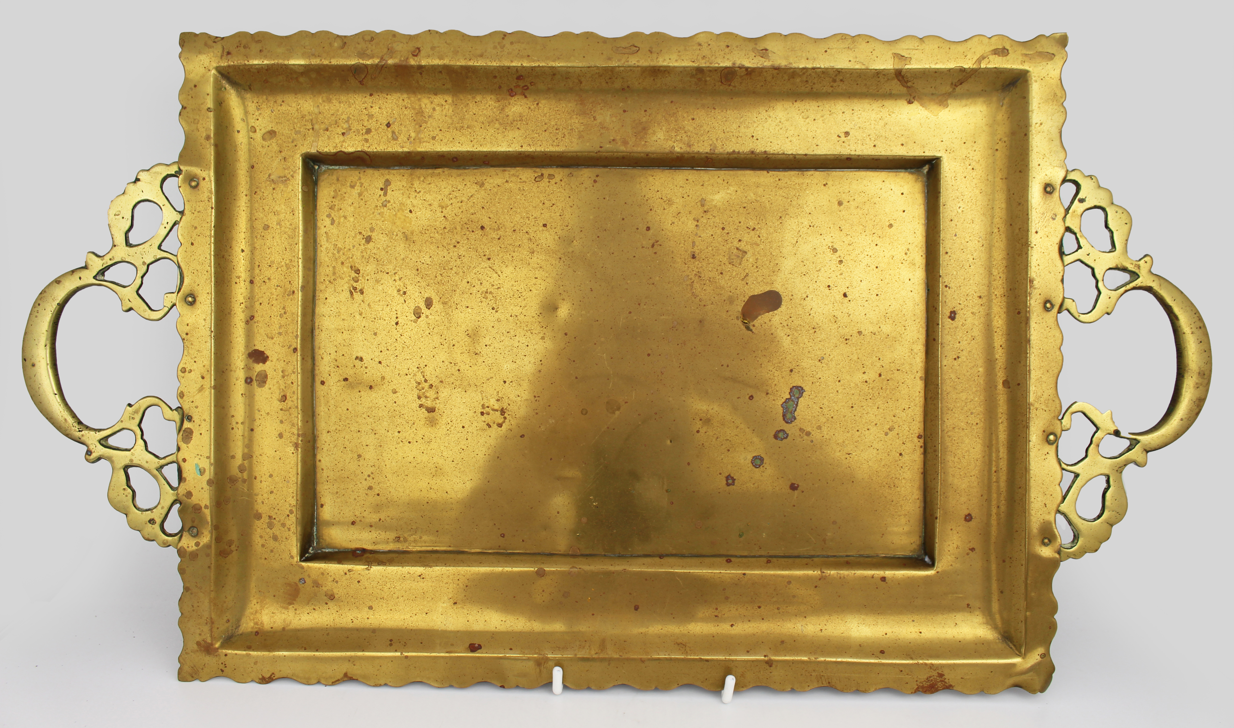 Antique Victorian Brass Two Handled Tray