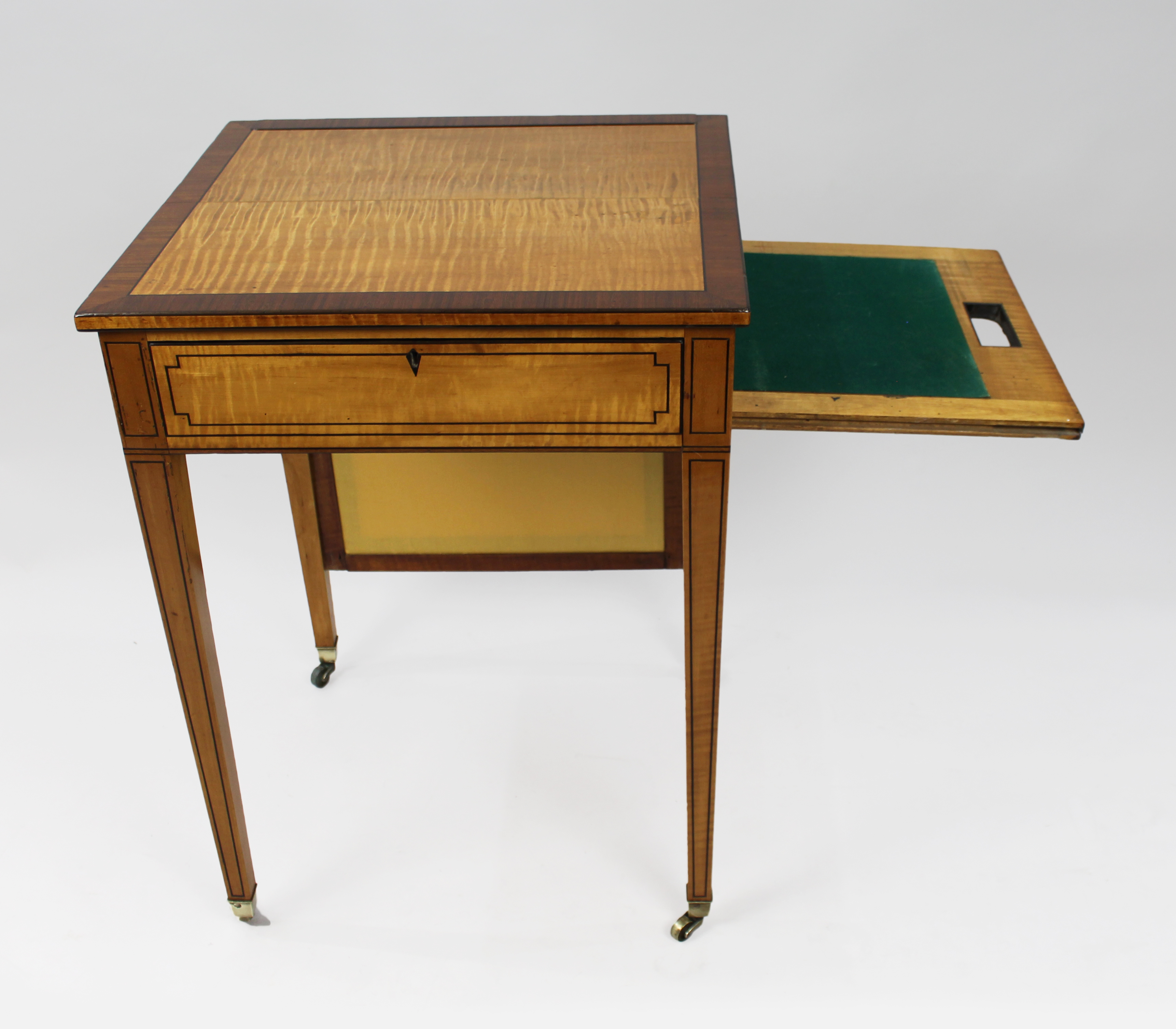 George III Sheraton Satinwood Writing Table - Image 3 of 3