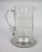 Edwardian Imperial International Exhibition London Glass Tankard