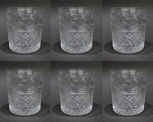 Set of 6 Stuart Beaconsfield Cut Tumblers