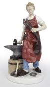 Vintage German Grafenthal Carl Scheidig Porcelain Blacksmith Figurine