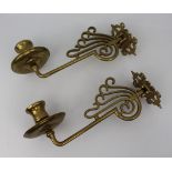 Pair of Vintage Brass Garnitures