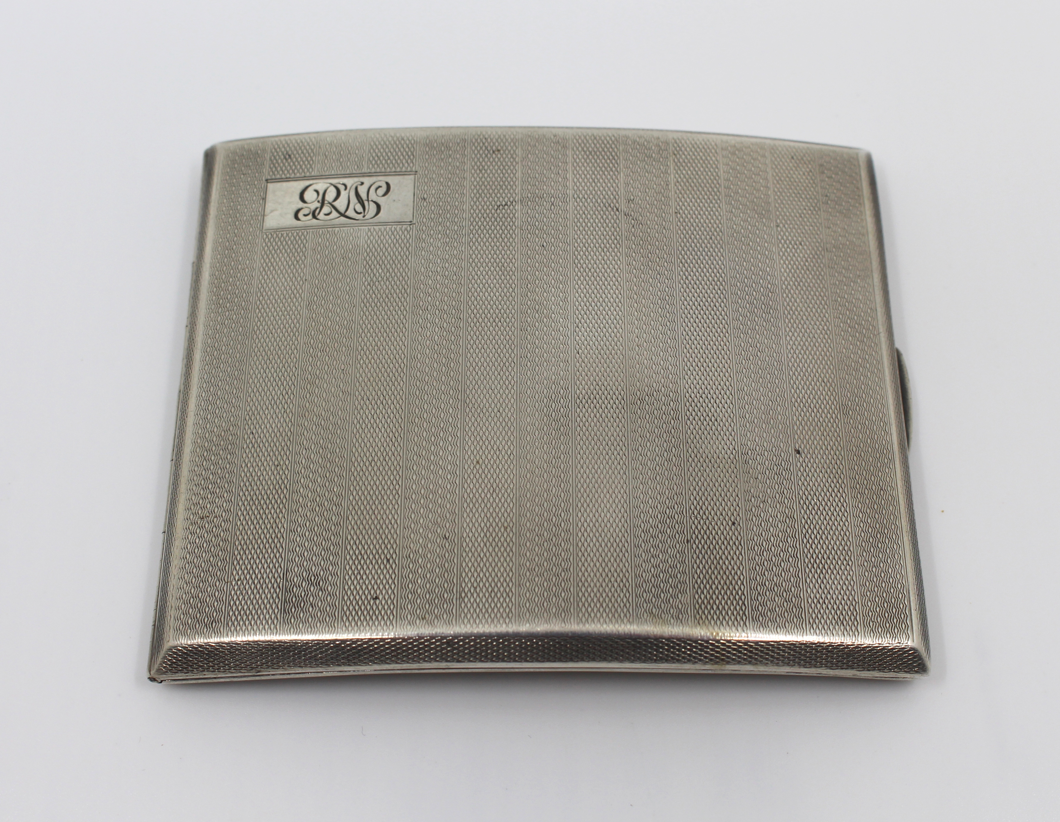 Solid Silver Cigarette Case by Smith & Bartlam 1934