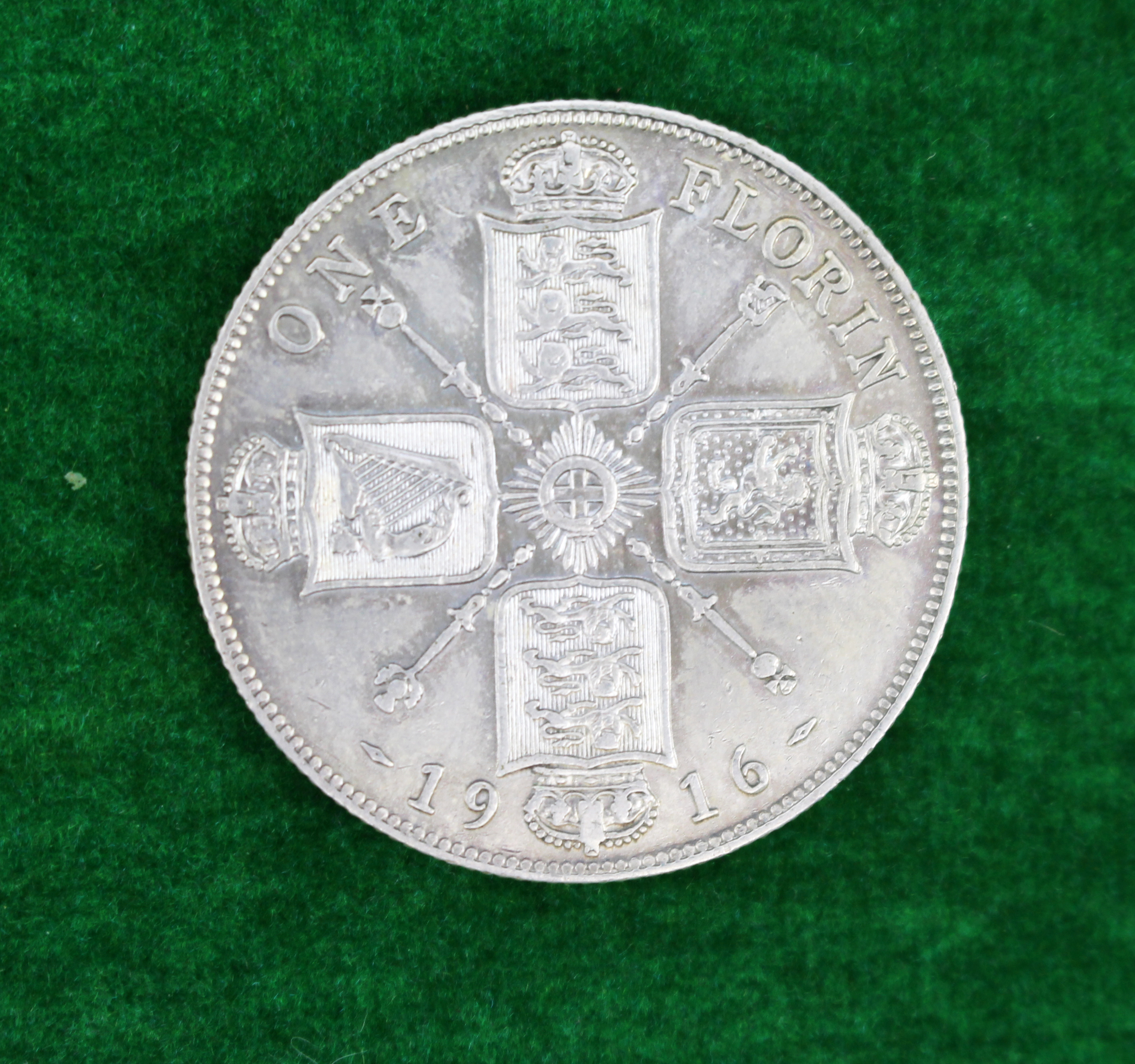 One Florin Coin 1916 92.5% Ag - Image 2 of 2