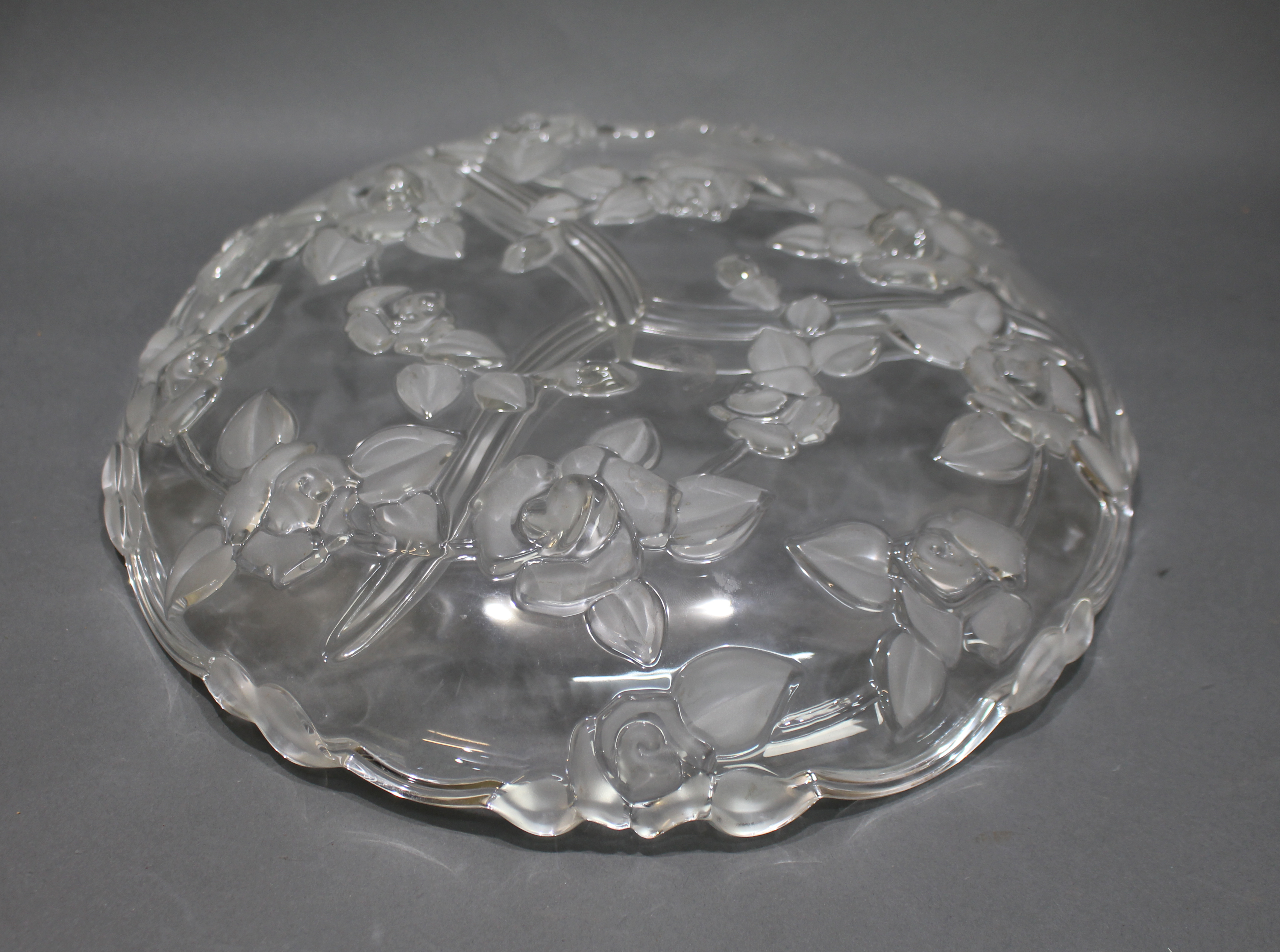 Large Crystal Vintage Italian Hors d'oeuvres Plate - Image 2 of 2