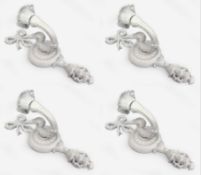 Set of 4 Cast Metal Wall Candle Sconces Girandoles