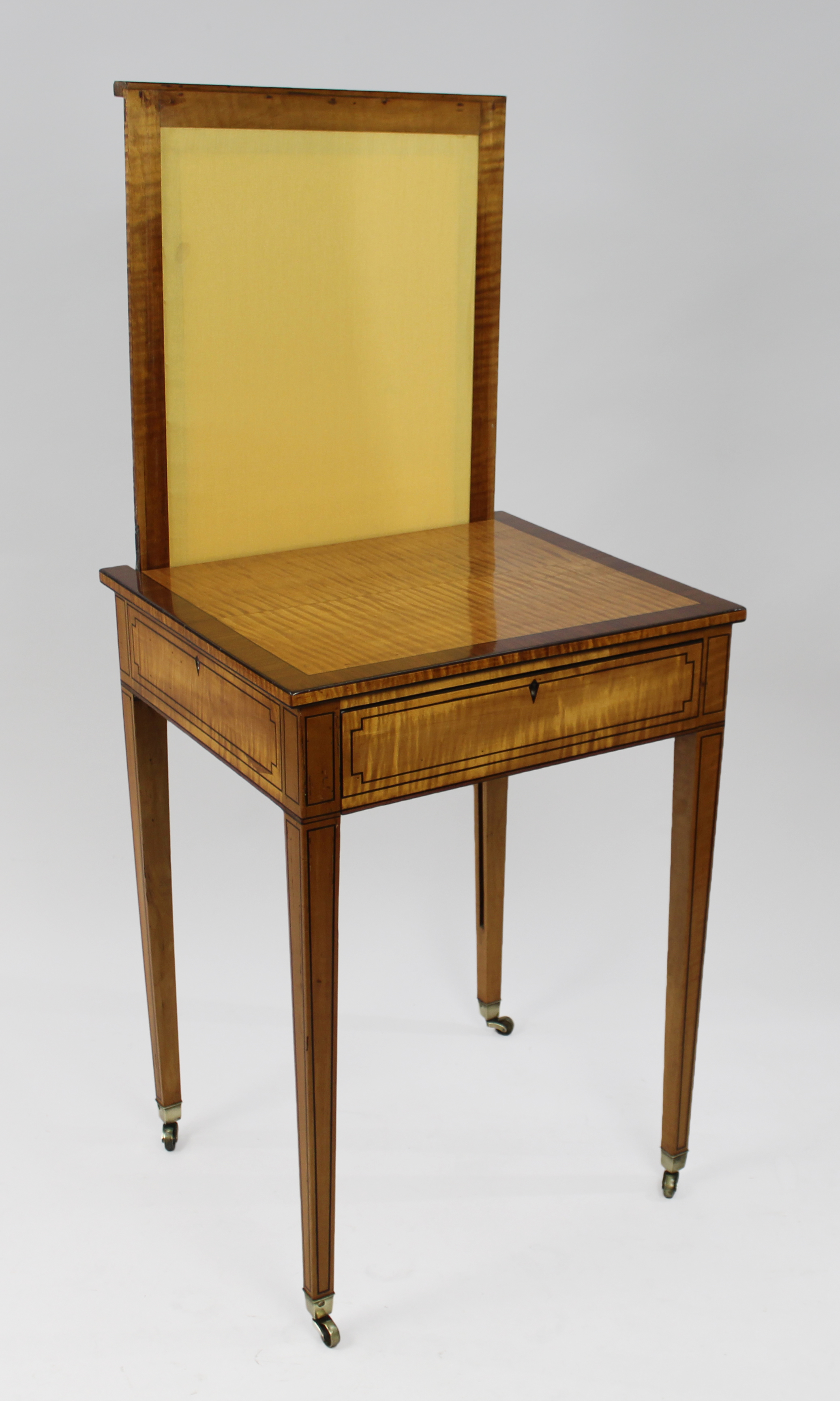 George III Sheraton Satinwood Writing Table - Image 2 of 3