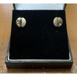 9ct Gold Diamond Circular Ear Studs