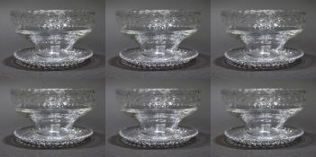 Set of 6 Stuart Beaconsfield Cut Sundae Dishes