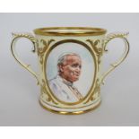 Royal Worcester Two Handled Pope John Paul Loving Cup