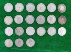 Collection of Six Pence Coins 1920-46 50% Ag