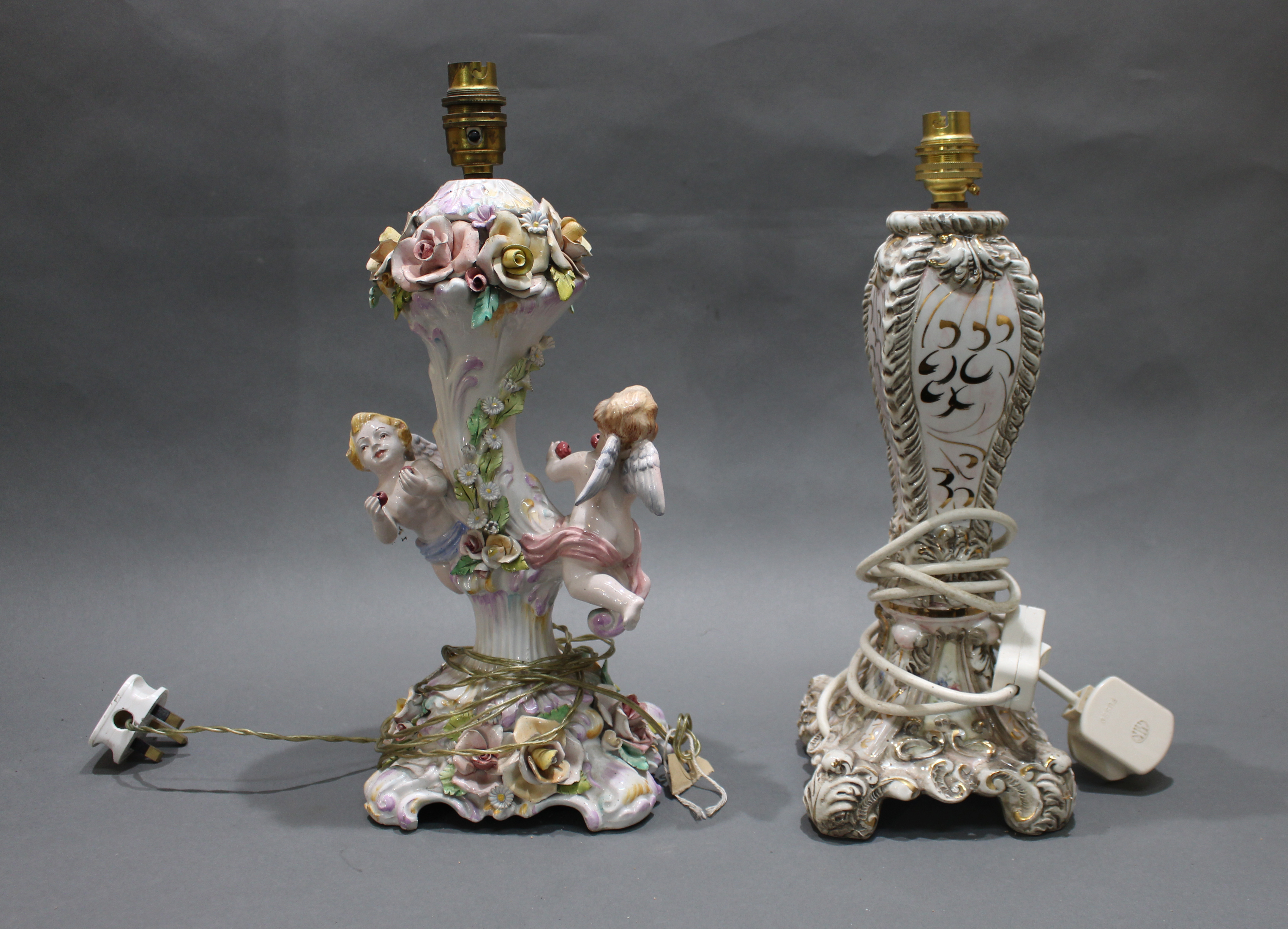 Pair of Italian Porcelain Table Lamps