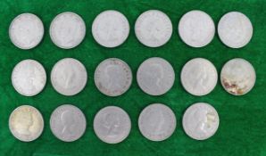 Collection of One Shilling Coins 1947-