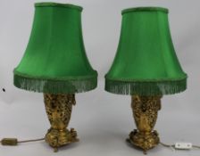 Pair of Antique Ormolu Table Lamps