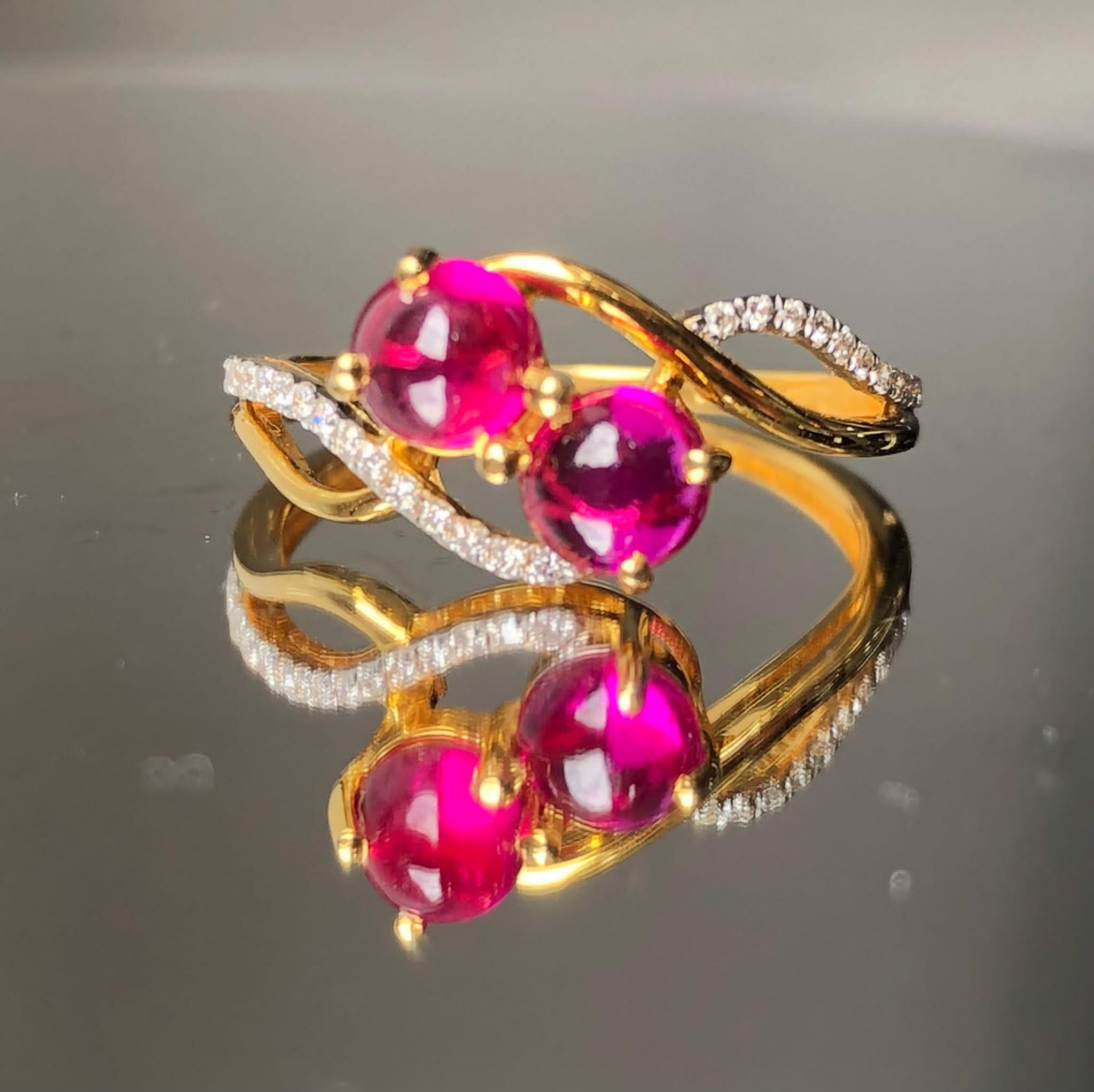 Beautiful Natural Unheated/untreated Burma Ruby With Diamonds & 18k Gold - Image 7 of 11