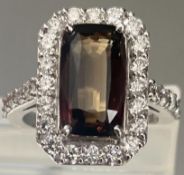 5.07 Ct Natural Alexandrite Ring Unheated Untreated with Diamonds & 18k Gold