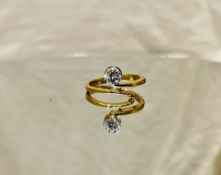 Beautiful Natural 0.30 CT VVS Diamond Ring With 18k Gold