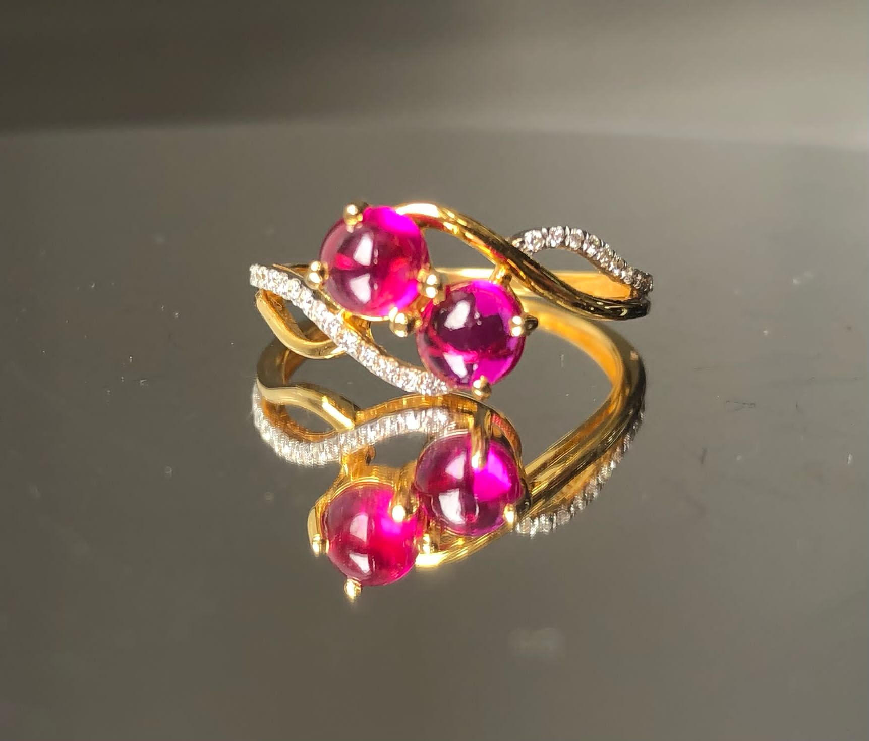 Beautiful Natural Unheated/untreated Burma Ruby With Diamonds & 18k Gold - Image 10 of 11