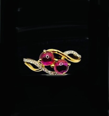 Beautiful Natural Unheated/untreated Burma Ruby With Diamonds & 18k Gold - Image 2 of 11