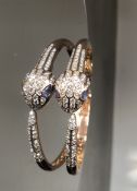 Beautiful Natural Diamond and Tanzanite Snake Bracelet With 18K Rose Gold