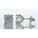 18ct White Gold LAB GROWN Diamond Earrings 4.05 Carats