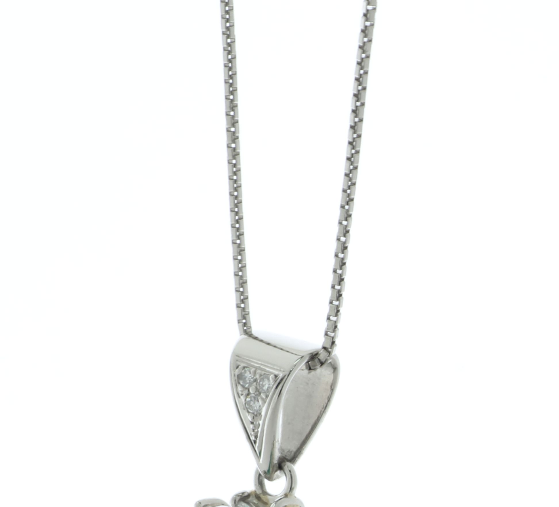 Platinum Diamond And Heart Shaped Emerald Pendant (E1.34) 0.87 Carats - Image 4 of 5