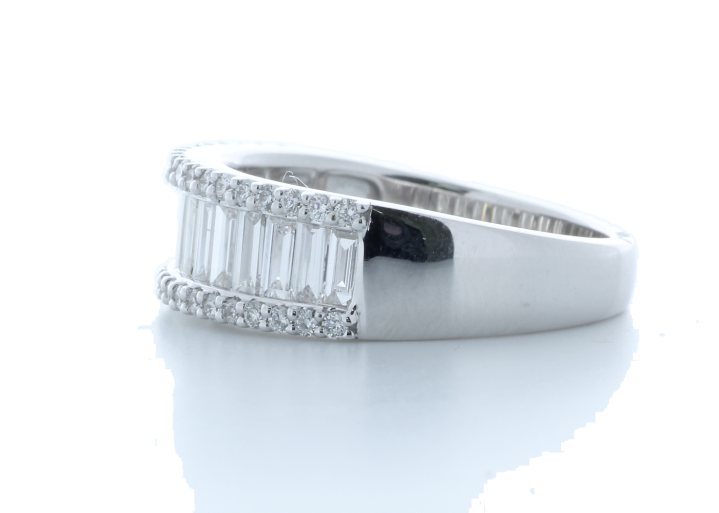 18ct White Gold Channel Set Semi Eternity Diamond Ring 1.07 Carats - Image 2 of 5