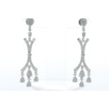 18ct White Gold Cluster Diamond Earring 3.13 Carats