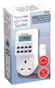 10 x Powatron Electrical Plug In LCD Timer Socket