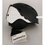 3 x Uvex Comanche 2 edt Black & White Ski Helmet, Size 51-55cm RRP £88.99