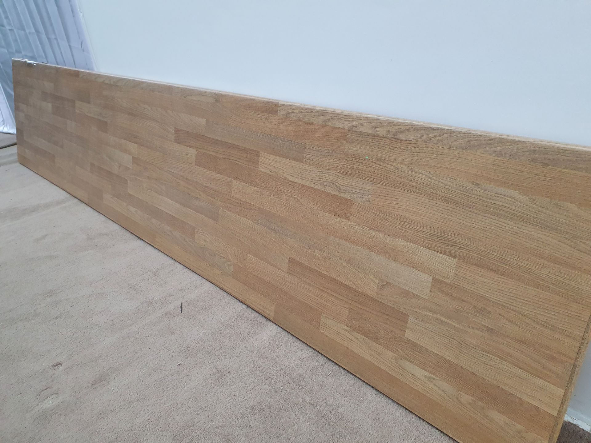 Wrens Light Oak Block Luxury Laminate Kitchen Worktop RRP £420 , 3m x 600mm x 38mm - Image 2 of 4