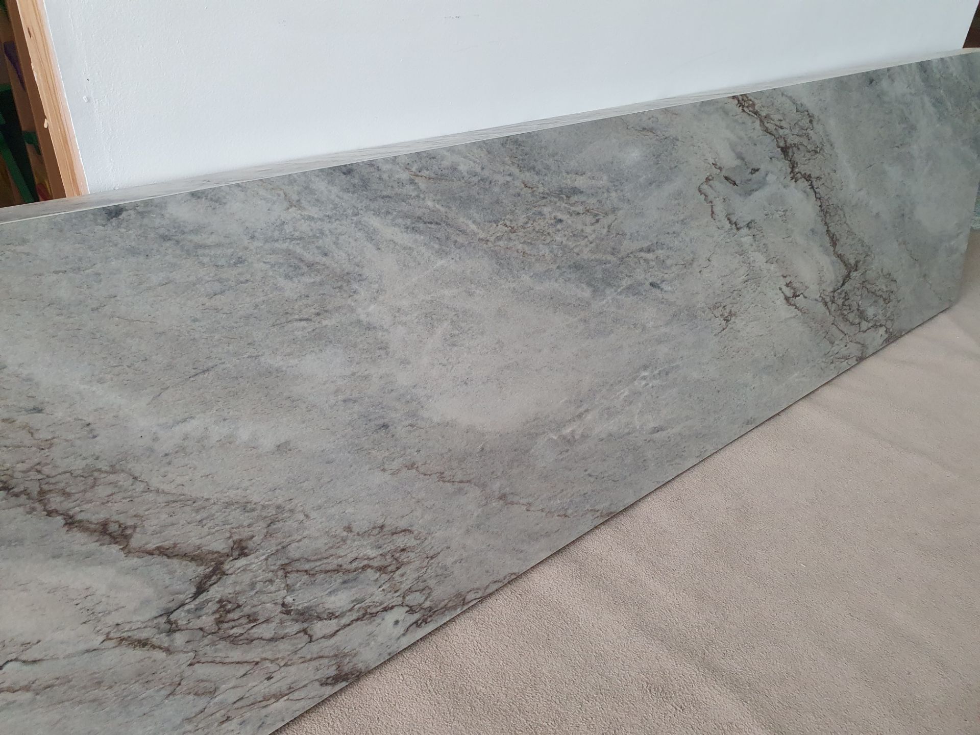 Wrens Coral Grey Luxury Laminate Kitchen Worktop, RRP £410, 2.15m x 600mm x 78mm - Image 3 of 3