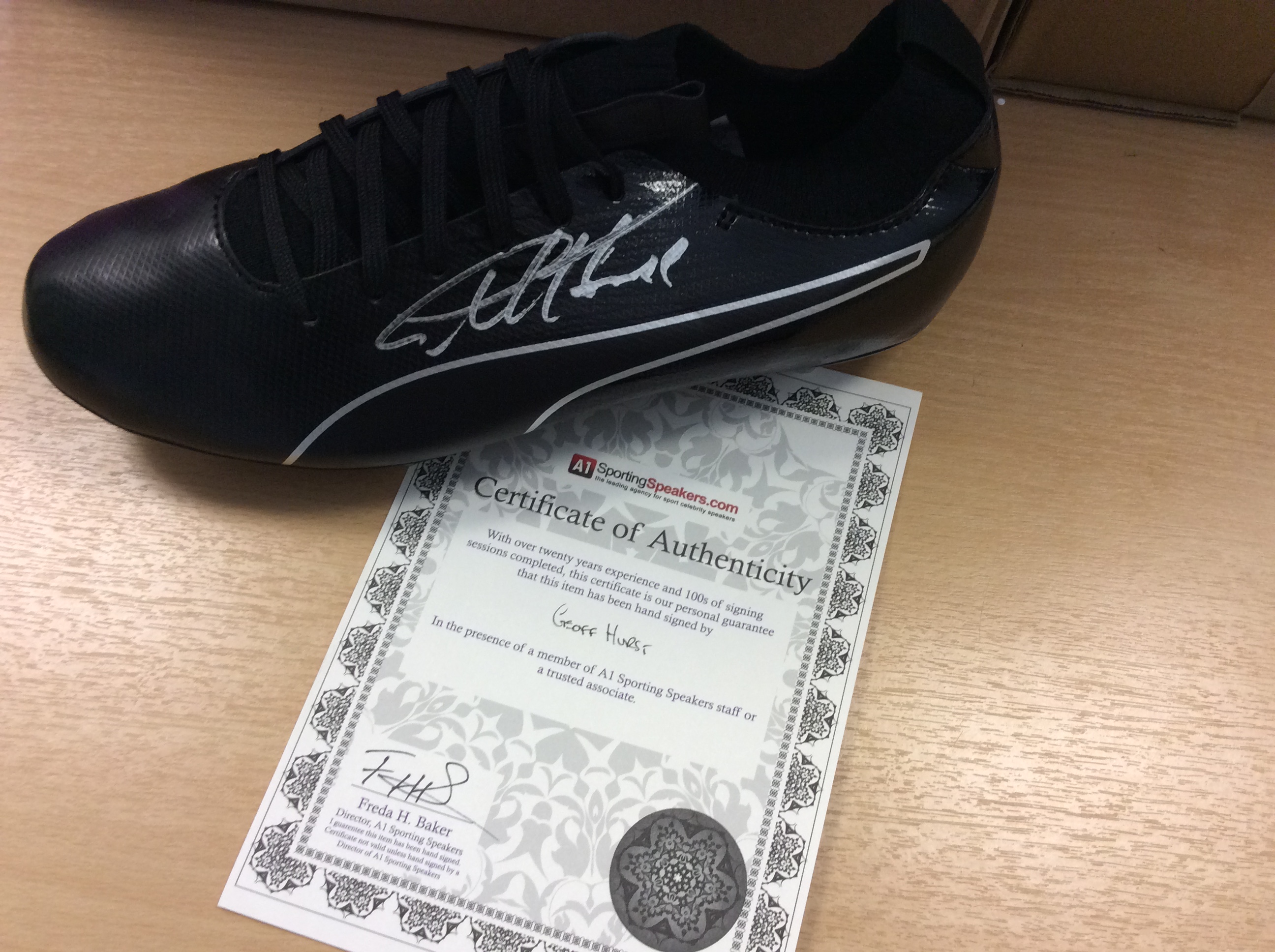 Sir Geoff Hurst Signed Football Boot - Image 2 of 2