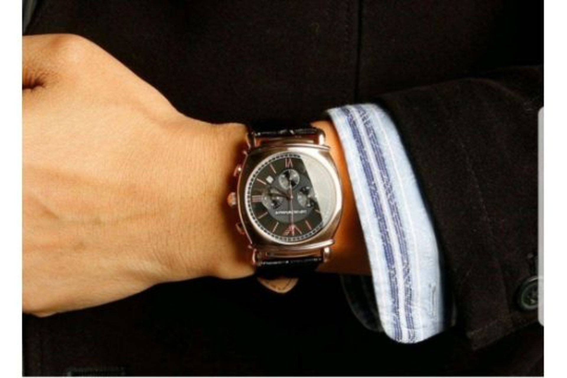 Emporio Armani Mens Rose Gold Watch AR0321 - Image 5 of 8