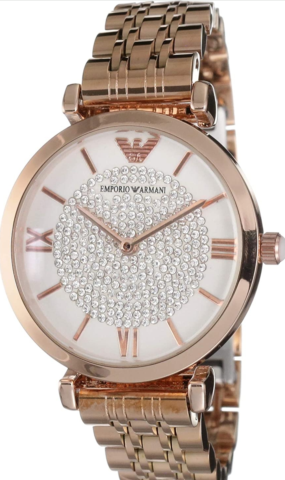 Emporio Armani AR11244 Ladies Gianni T-Bar Rose Gold Quartz Designer Watch - Image 5 of 6